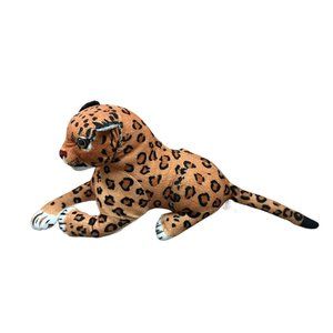 Leopard Plush Cheetah Stuffed Animal Realistic Toy Big Cats Rule Goffa Laying